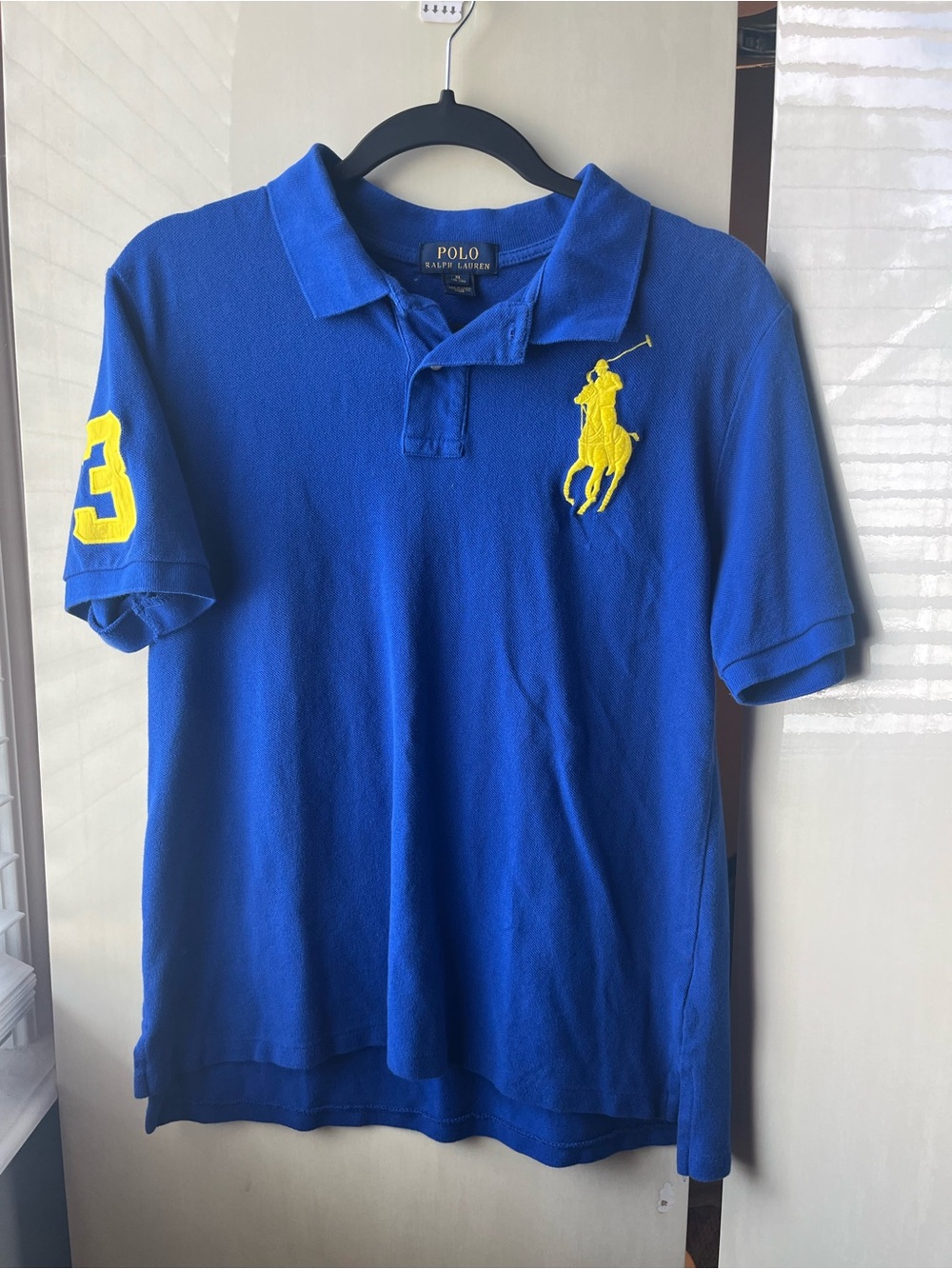 Polo by Ralph Lauren Royal Blue Polo with Yellow Pony & Sleeve Number